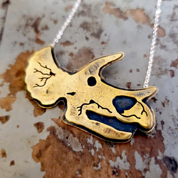 Triceratops Skull Necklace